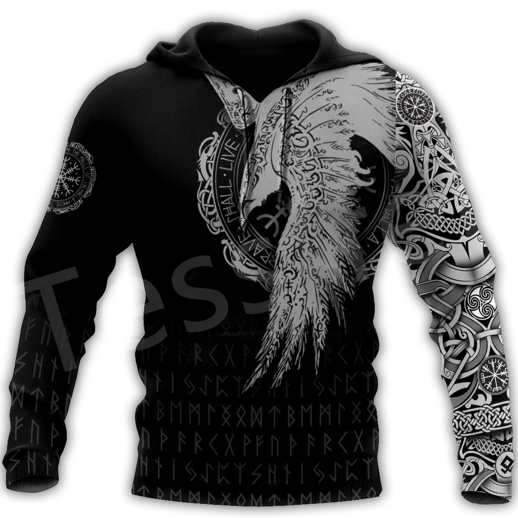 

Tessffel Vikings God Viking Warrior Odin Tattoo Harajuku NewFashion Tracksuit 3DPrint Streetwear Pullover Hoodies Men/Women C-21