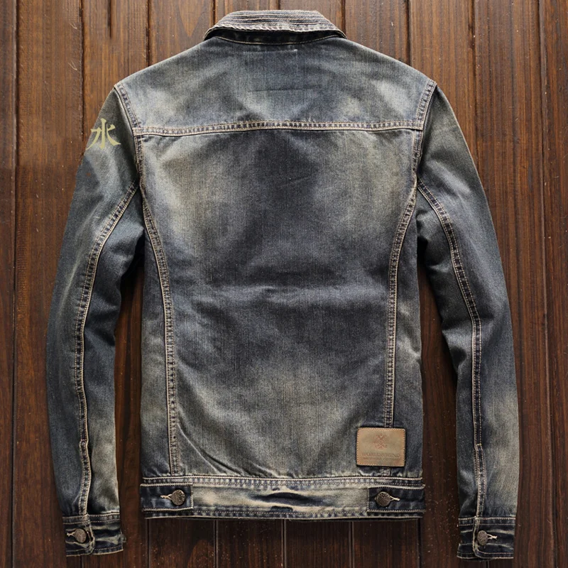 Мужской джинсовый костюм в европейском стиле свободные мужские джинсовые пальто