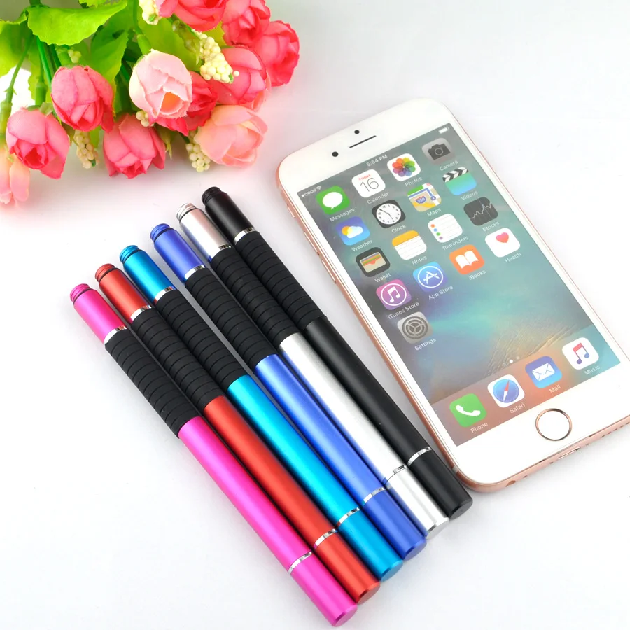

10pcs/lot Capacitive Stylus Universal Touch Screen Drawing Ballpoint Pen Sucker Microfiber Handwriting for Tablet PC Smart Phone