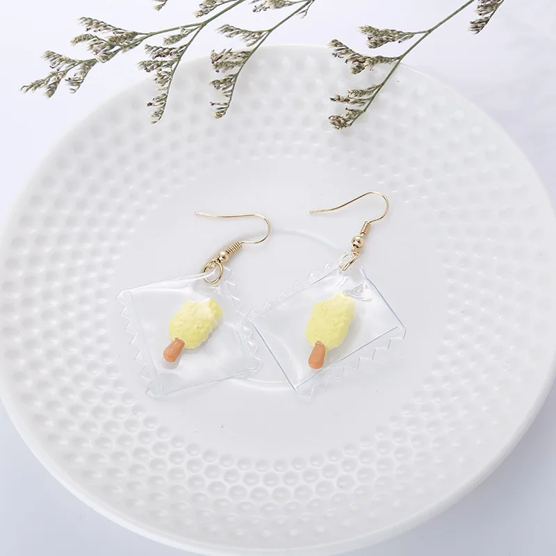 Женские Висячие серьги с фруктами и мороженым в Корейском стиле несколько стилей