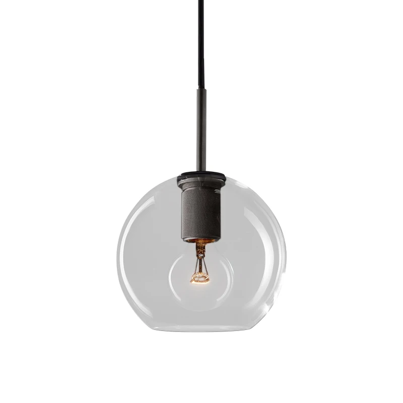 Americano RH lámpara Edison E27 lámpara LED Led luz candelabro colgante de vidrio de Metal de luz colgante de Led Retro-lámpara de suspensión