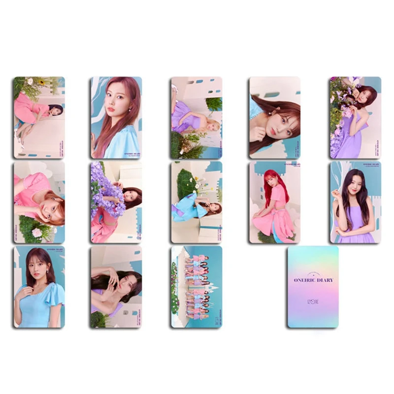 

13Pcs/Set Kpop IZONE Album ONEIRIC DIARY Photo Card Paper Cards Self Made LOMO Card Photocards For Fans