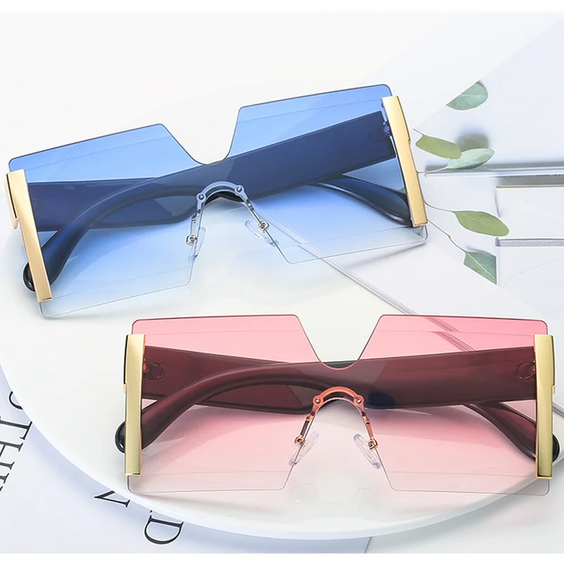 Солнцезащитные очки женские квадратные без оправы с плоским верхом | Автомобили