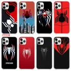 Чехол для телефона с логотипом Marvel Человек-паук для Apple iPhone 13 12 11 Pro Max mini XS Max XR X 8 7 6 Plus 5S SE