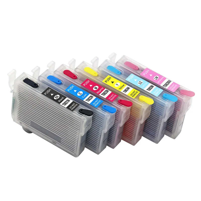 T0821Refillable чернильный картридж для Epson Stylus R270 R390 RX590 T50 TX700W TX800W TX720 TX700 TX800 RX610 принтеры