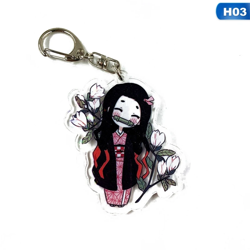 KEY5040H03 Аниме демон убийца: Kimetsu no Yaiba акриловый брелок для ключей Косплей Аниме Подарки - Цвет: KEY5040H03
