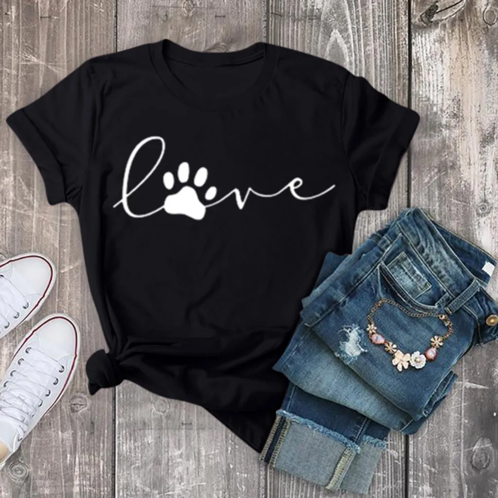 Футболка женская с коротким рукавом и круглым вырезом в стиле хип-хоп | Женская