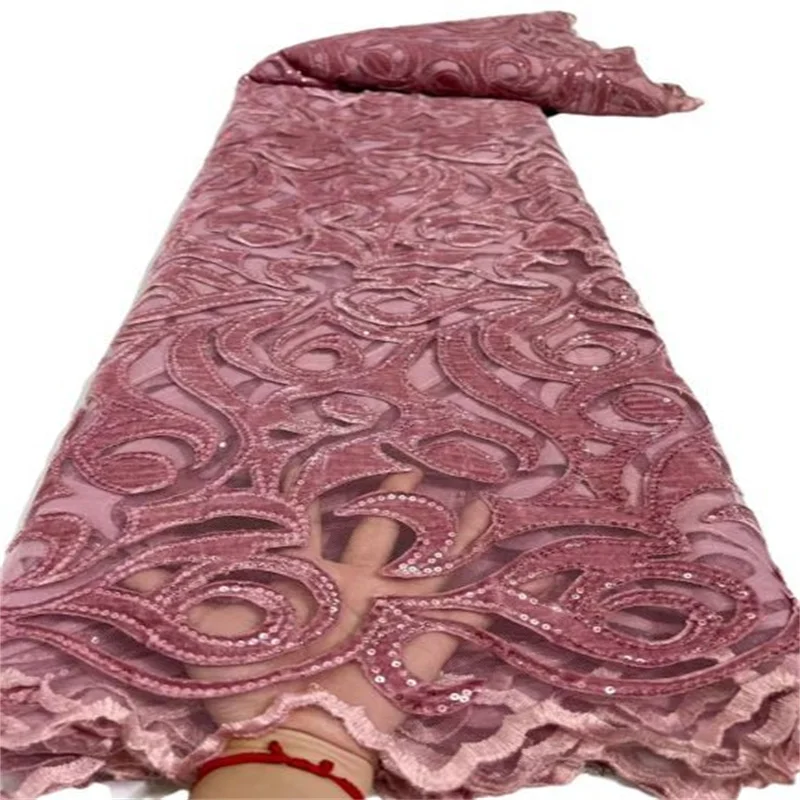 Африканская Тюлевая кружевная ткань с блестками бархат 2022 новейшая зеленая