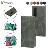 flip magnetic purse leather case for oppo reno 3a find x2 pro luxury solid color card slot bracket wallet shockproof phone cover