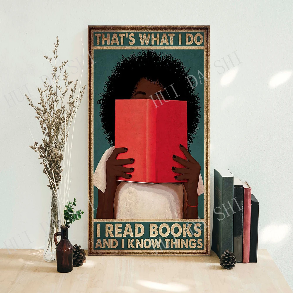 Постер для книг-вот что я делаю читаю книгу и знаю то девушка любит книги постер
