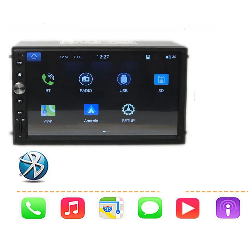 7 дюймов 2 Din стерео приемник gps навигация мобильный Bluetooth телефон подключен