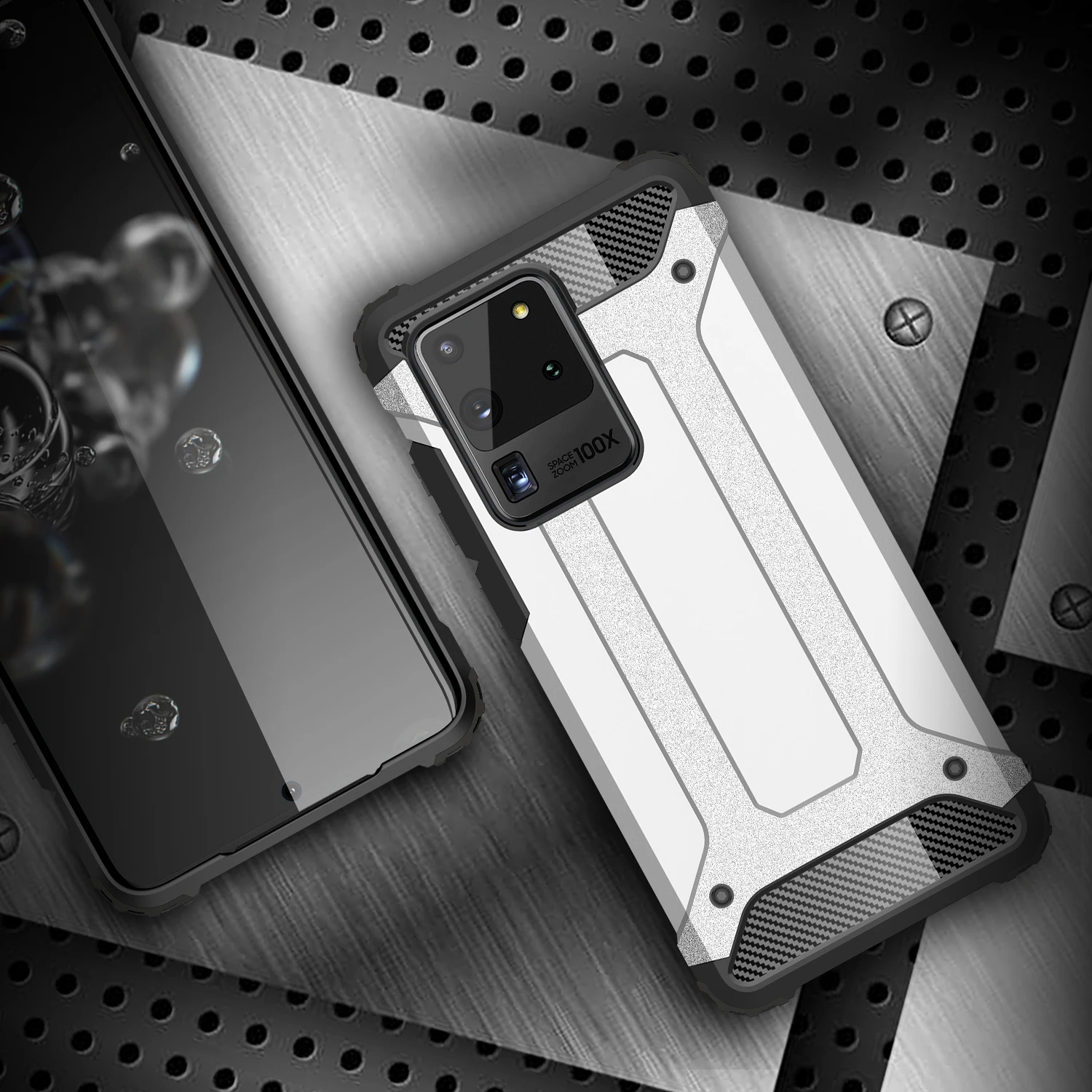 

Luxury Anti-fall Heavy Protection Two in one Rugged Armor Phone Case For Samsung Galaxy Note S20 20 FE Ultra Plus PC Back Cover