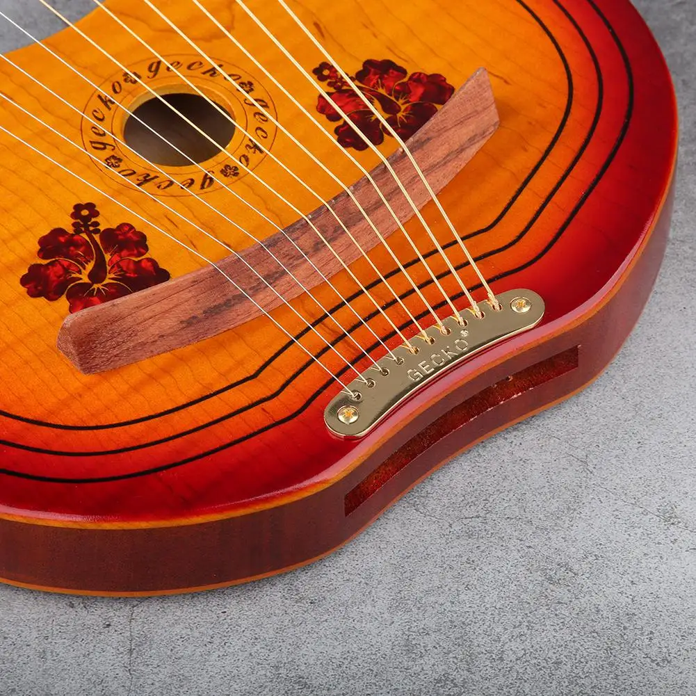 Высокое качество 10-String деревянный Лира Арфы металлическими струнами из красного