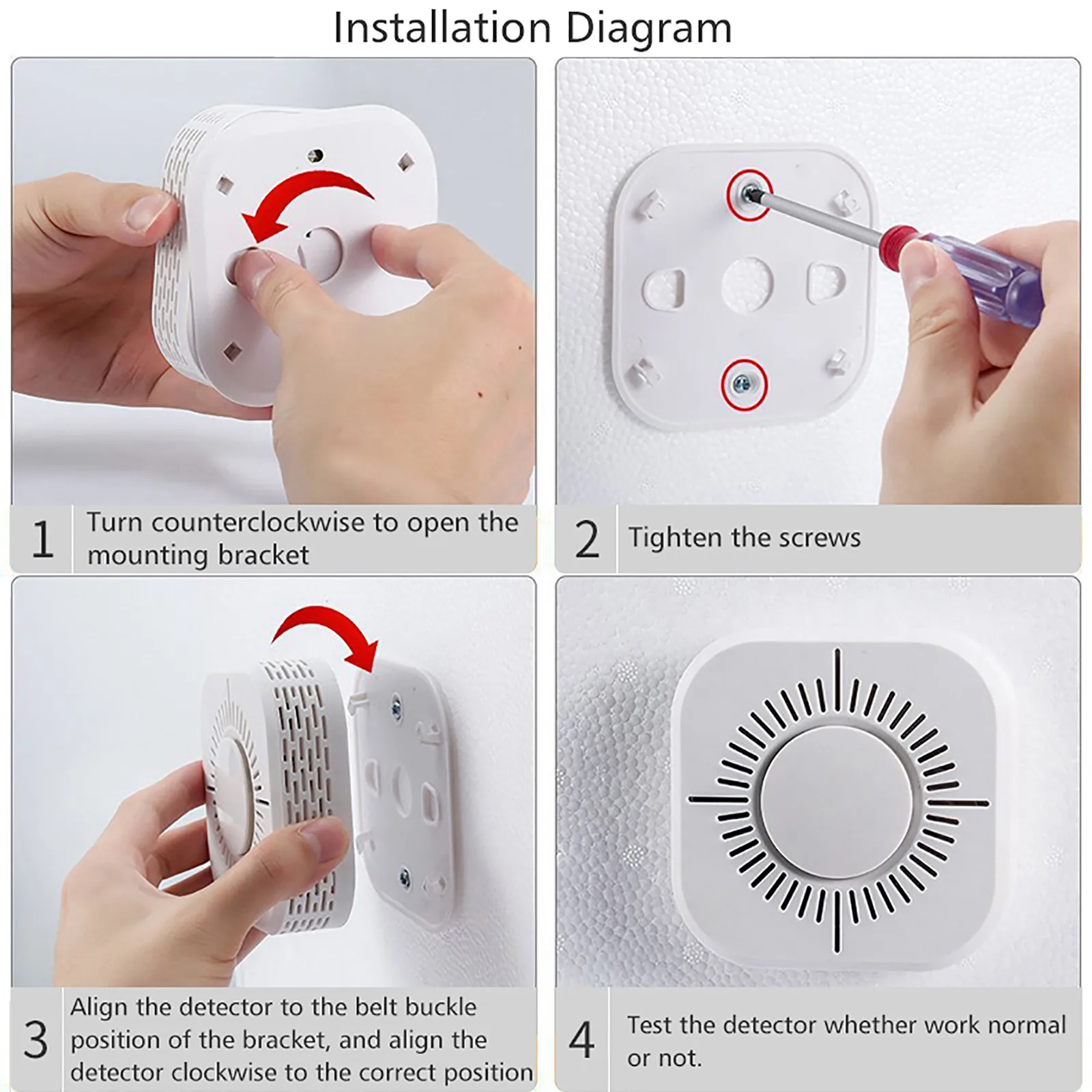 

WiFi High-decibel Smoke Alarm Smoke Room Alarm System For Home Fire Protection