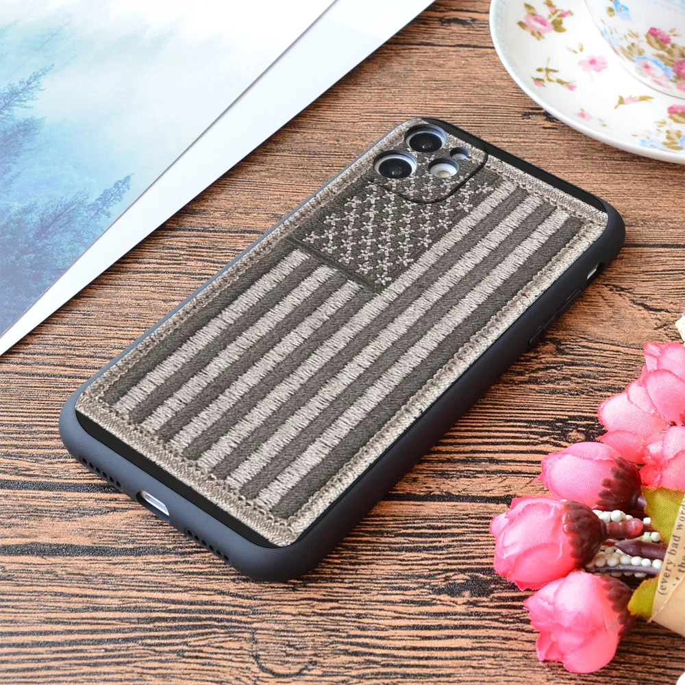 

For iPhone Army Uniform U S Flag Ucp Color Print Soft Matt Apple iPhone Case