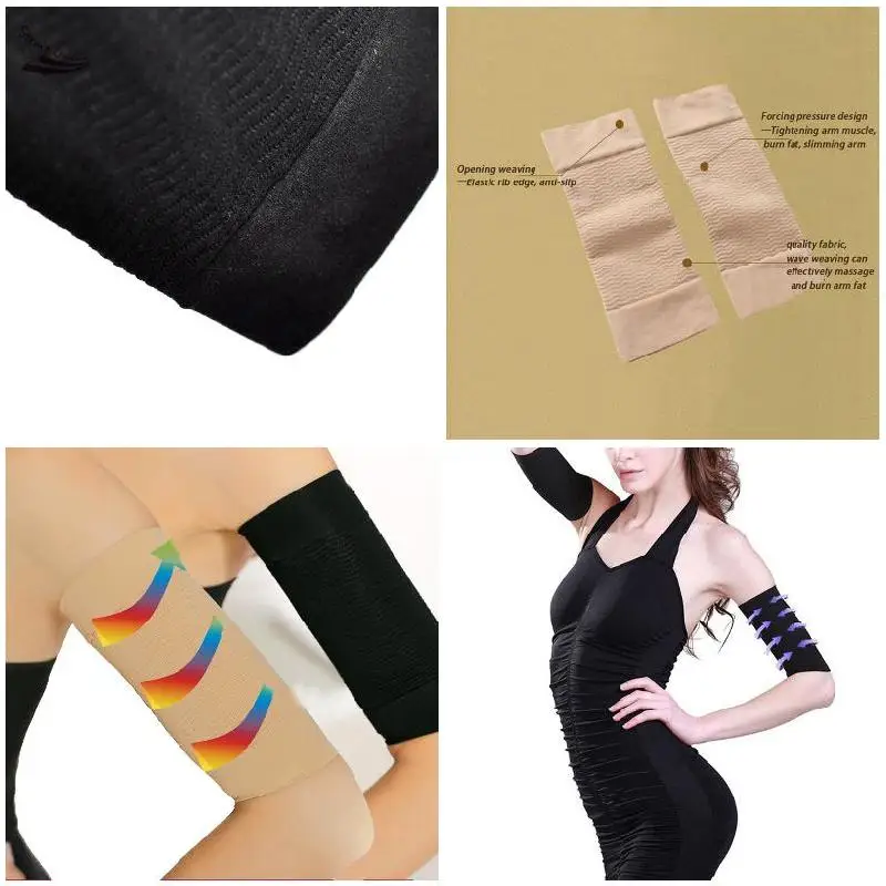 

Newly 1 Pair Ultrathin Women Arm Sleeve Elastic Slimming Arm Shapers Ladies Shoulder Corrector Arms Fat Burner Slimmer Girdle