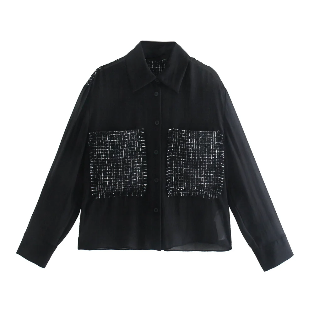 Женские рубашки блузки топ с длинным рукавом 2022 мода воротником на пуговицах