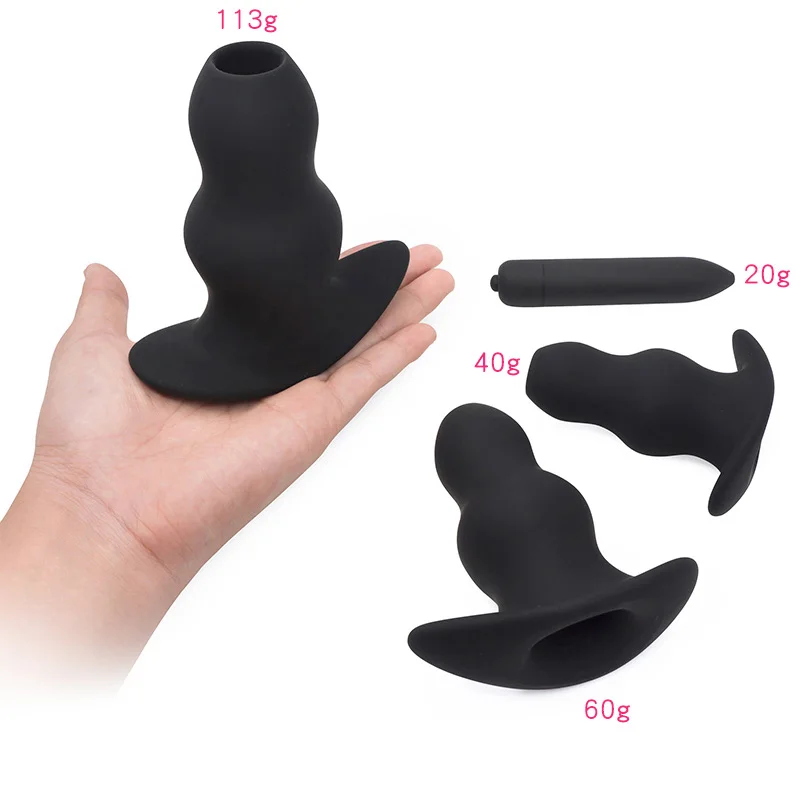 Силиконовая пустотелая Анальная пробка открытый инструмент киска таза клизма