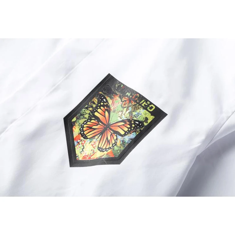 

Colorful Butterfly Print Shirt men Brand quality Cotton Shirts Long Sleeve Slim Casual Business male dress Shirts Plus Size 4XL