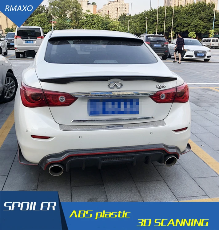 Спойлер для Infiniti Q50 автомобильный спойлер из углеродного волокна заднего крыла
