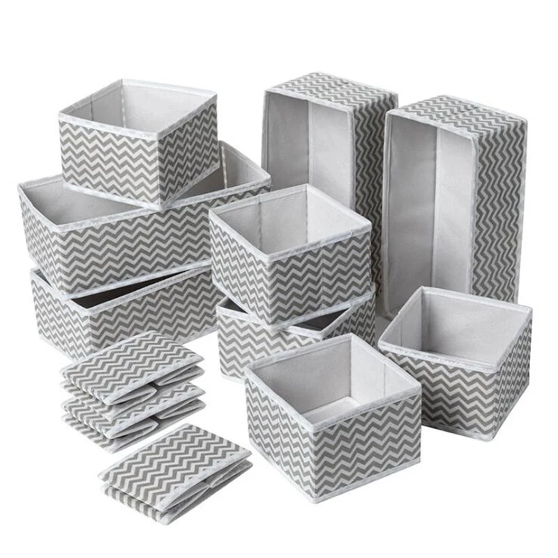 

6PCS-12PCS Foldable and CEO-friendly storage box Underwear divider Closet organizer Internal tie, socks, shorts, bra