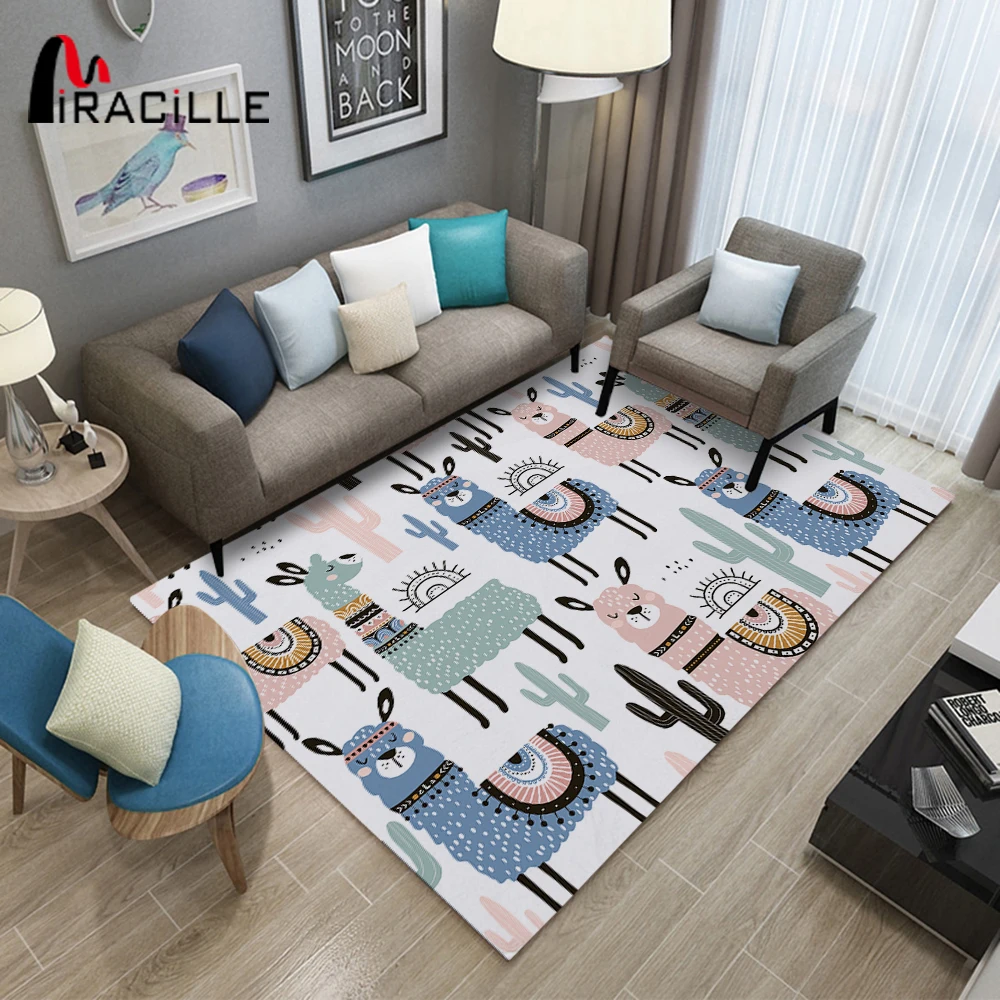 Miracille из альпаки овечий мультфильм печатных прямоугольные ковры для детской