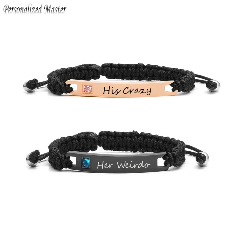 Персонализированный браслет с гравировкой мастер его сумасшедшая Невеста