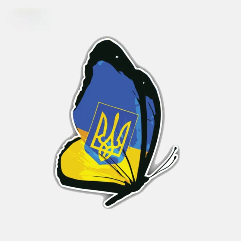 

Funny Ukraine Butterfly Flag Window Body Auto Accessories PVC Vinyl Car Sticker