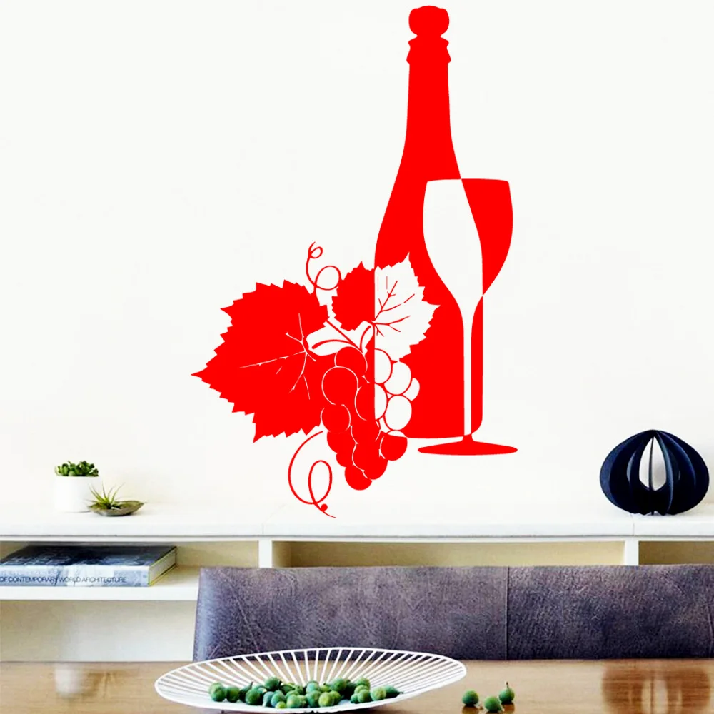 Настенные виниловые наклейки в европейском стиле с изображением винограда и