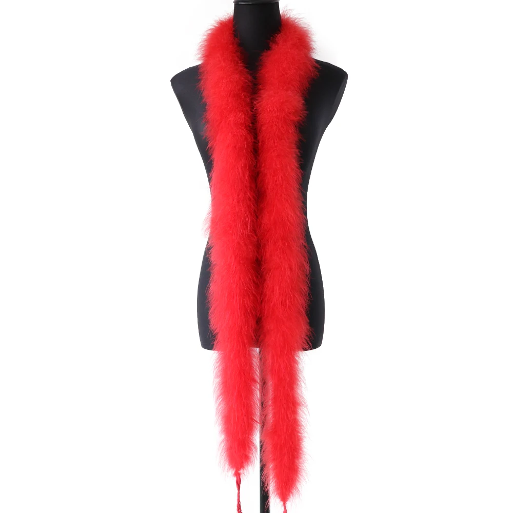 

22g Real Turkey Feathers Boa on Ribbon Marabou Feather Scarf for Wedding Dress/Skirt Decoration Fabric Wholesale 2 Meter