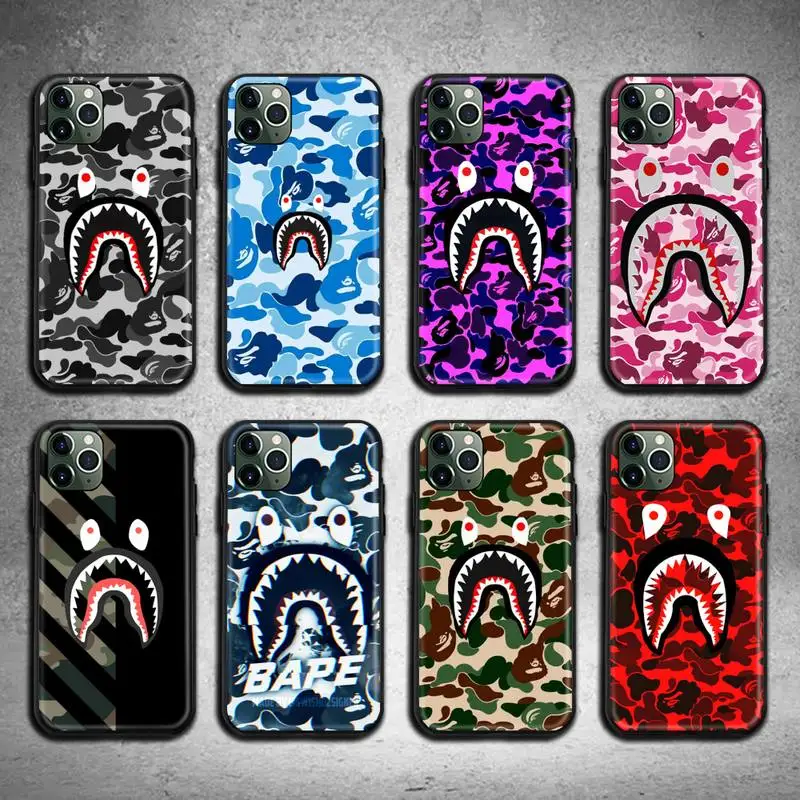 

Fashion Sports Brand BapeS Phone Case For iphone 13 12 11 Pro Max Mini XS Max 8 7 6 6S Plus X 5S SE 2020 XR cover