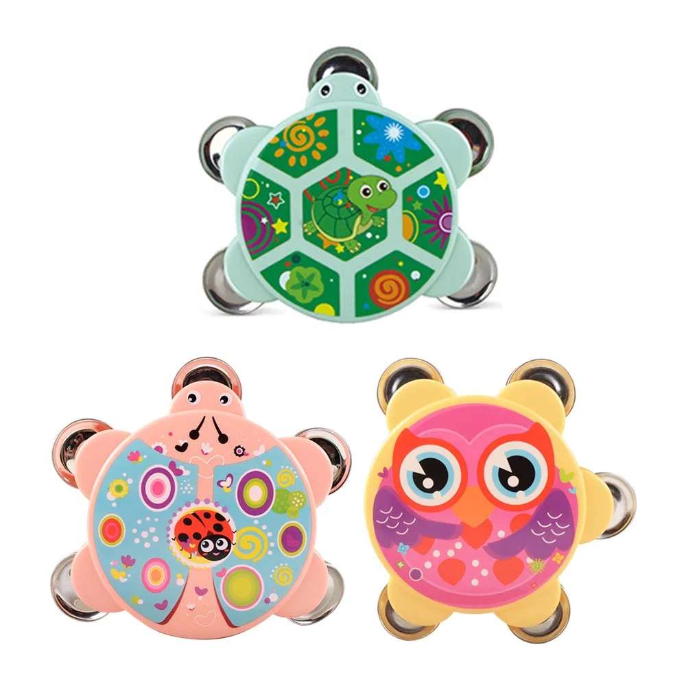Детские развивающие игрушки ПЭТ ручной бубен погремушки для детей головоломка