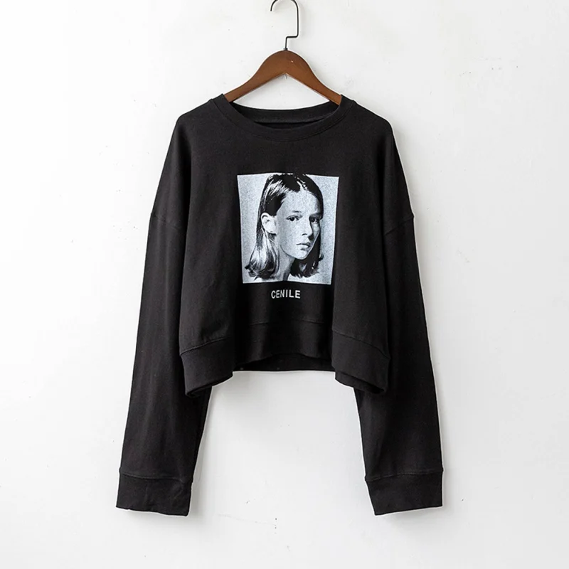 2020 оптовая продажа женская Повседневная Свободная Толстовка с круглым вырезом и