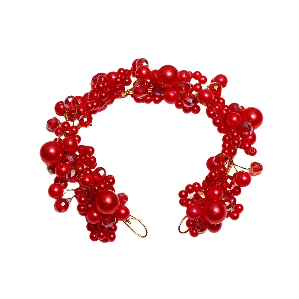 Свадебные аксессуары для волос Кристальный Жемчуг обруч ручной работы свадебные