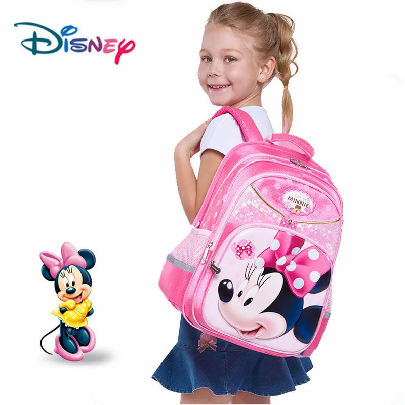 Disney 3D водонепроницаемый ортопедический Детский рюкзак с рисунком Минни Большая