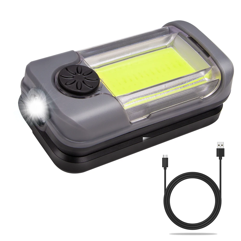 White Red LED Portable Lantern COB Magnetic Working Light USB Rechargeable Flashlight Torch Mobile Power Bank Camping Tent Lamp | Освещение