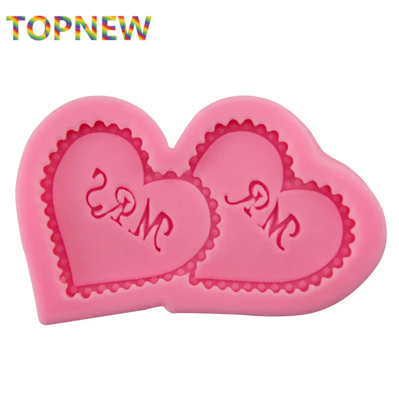 Силиконовый бисквит в форме сердца с надписью MR &amp MRS | Дом и сад
