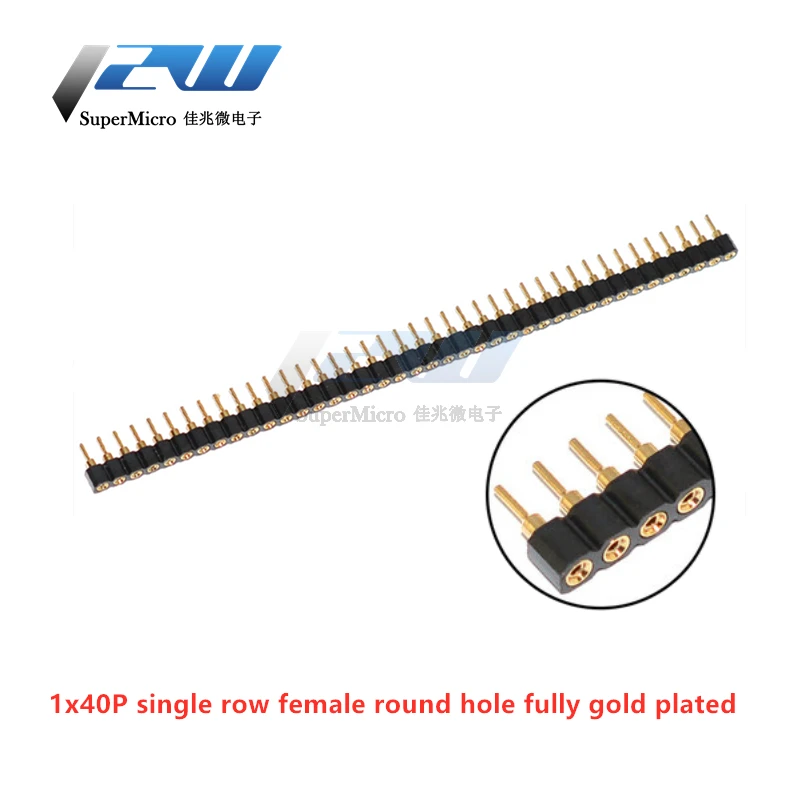 10 шт./лот 2 54 мм Однорядная шинопровод Подключаемый модуль печатной платы разъем