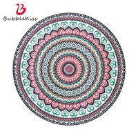 bubble kiss bohemian round carpets for bedroom red green mandala ethnic style floor rugs living room home decor soft retro rugs