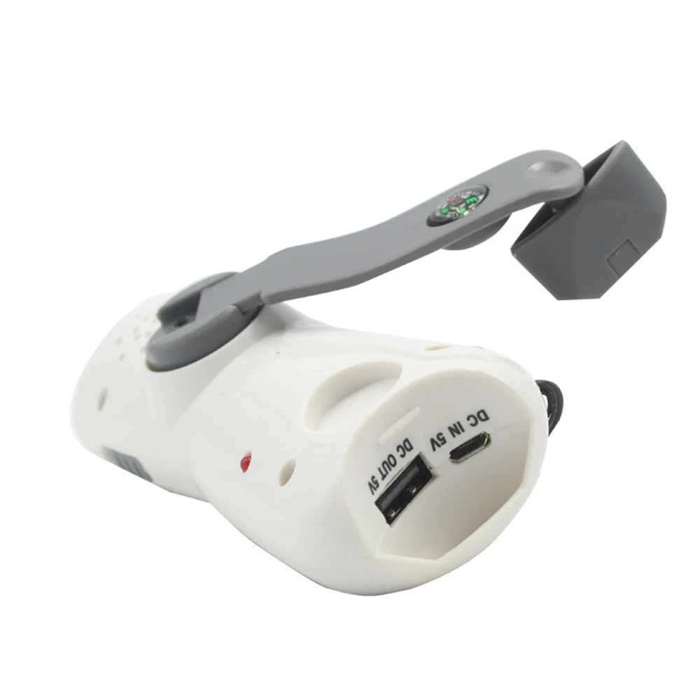 Mini Emergency torch Portable Hand Crank Dynamo Power Supply AM / FM Radio With Flashlight Compass for Camping | Электроника