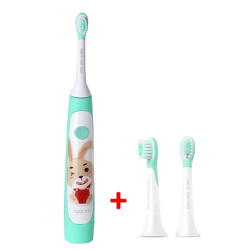 SET Оригинальная SOOCAS C1 Детская электрическая зубная щетка IPX7 Водонепроницаемая звуковая автоматическая зубная щетка для детей Беспроводная зарядка - Цвет: SET