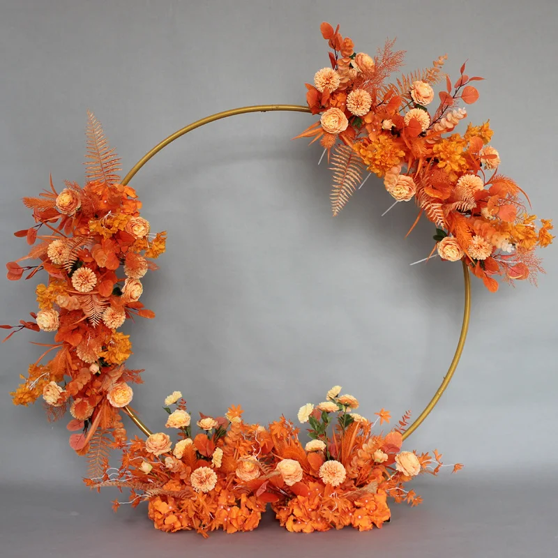 

Black Metal Circle Round Arch Balloon Flower Iron Ring Background Arch Frame Stand Wedding Mariage Birthday Party Backdrop Decor