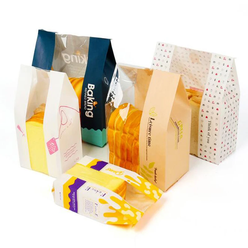 

100 шт., высококачественные пакеты для хлеба из крафт-бумаги