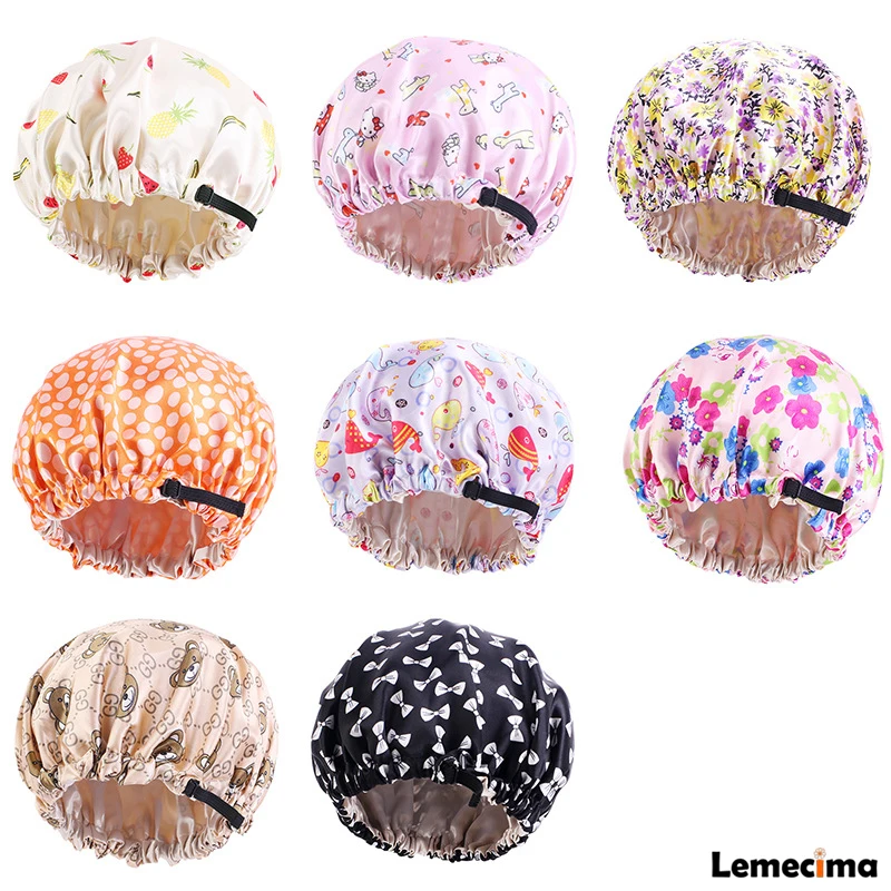 

Adjustable Baby Hair Caps Silky Double Layer Satin Bonnet Sleep Cap Night Turban Children Solid Headwear Cute Hat Head Wear