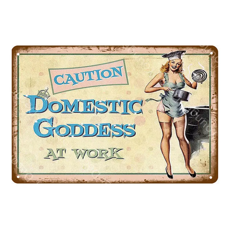 YD6716BI Pin Up Girl металлические знаки Самогонный плакат Сексуальная Дамская металлическая табличка настенная живопись наклейка для паба бара клуба домашний декор YI-167 - Цвет: YD6716BI
