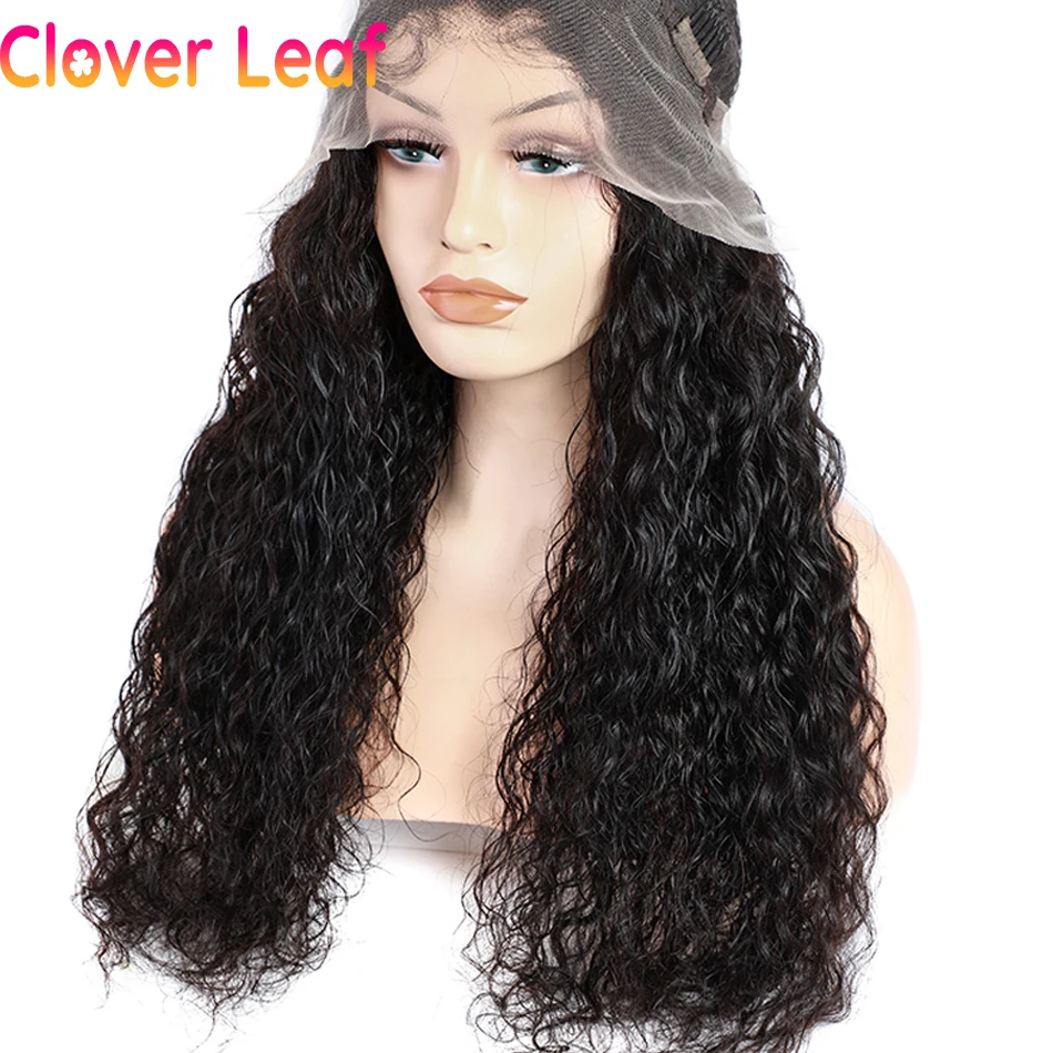 Парик Water Wave индийский парик на сетке спереди 13x4 из натуральных волос 150% Remy 4x4 с
