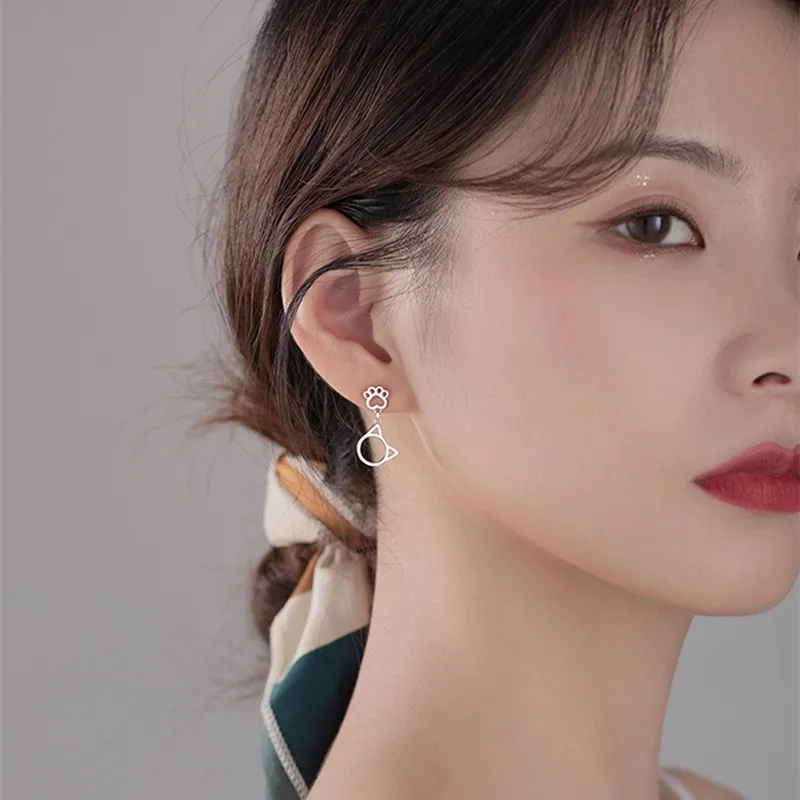 Женское ювелирное изделие из серебра 925 пробы с кошкой | Украшения и аксессуары