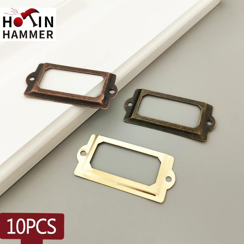 

Ручки ретро для медицинского шкафа, ящика, двери, мебели, античная фурнитура, 10 шт. рамки для этикеток, 70*33 мм, выдвижное название держатель дл...