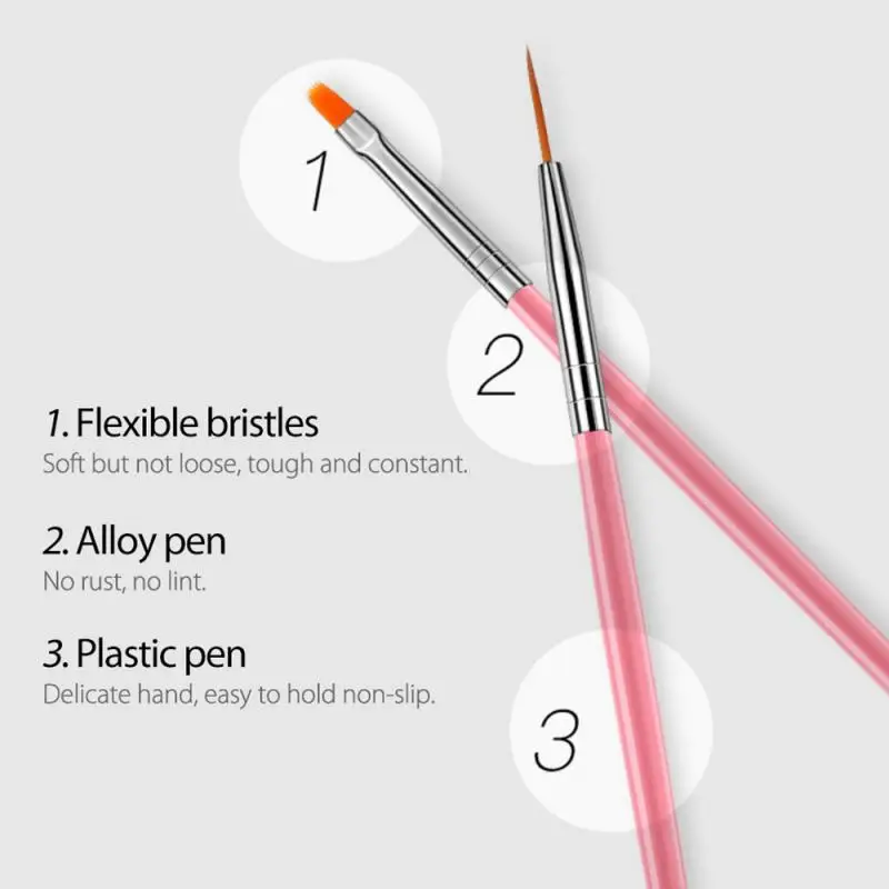 15Pcs/Set Nail Brush For Manicure Gel Polish Painting Drawing Tool Set Multifunctional | Красота и здоровье