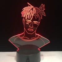 famous rapper 3d led lamp illusion 16 colors changing table night light baby bedside decoration lamp dropshipping